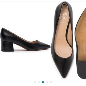 Franco Sarto Callen Croc Embossed Block Heel Pump size 7